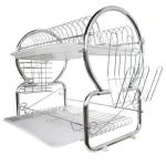 СУШИЛКА ЗА СЪДОВЕ МЕТАЛ EK-6032, 2 реда, Тавички за оттичане, Органайзер за прибори