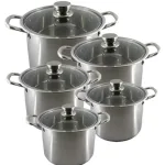 КОМПЛЕК ТЕНДЖЕРИ ИНОКС ВИСОКИ СТЪКЛО 8 -17 Л.