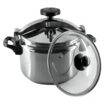 Тенджера под налягане ЕК-C5, 5 л., 2 капака, Допълнителен силиконов ринг, Индукция, Инокс