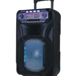 Преносима тонколона ЕК-1305, Bluetooth, FM радио, Дистанционно управление, 2 Безжични микрофона, 400W, Батерия 4,5 Ah