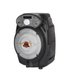Портативна тонколона EK-A6: Кристален звук, VHF микрофон, MP3, блутут, FM радио, LED светлини, Размери 36x26x23 см