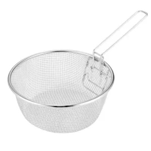Кошница за готвене и пържене ЕК-043-22, 22 см, висококачествена стомана, сваляща се дръжка