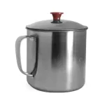 Канче с капак EK-CK9, Диаметър 9 см, Неръждаема стомана #410, Инокс