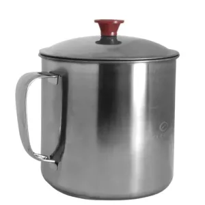 Канче с капак EK-CK11, Диаметър 11 см, Неръждаема стомана #410, Инокс