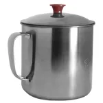 Канче с капак EK-CK12, Диаметър 12 см, Неръждаема стомана #410, Инокс