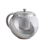 Стъклена кана за чай EK-2302GK - 900 мл, термоустойчива с цедка от неръждаема стомана