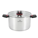 Тенджера ЕК-2615NW, 8 л., Иновативни сгъваеми дръжки за пестене на пространство, Индукционно дъно