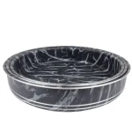 Кръгли тави комплект - 3 бр. EK-28-30-34, Черно бял мрамор, Незалепващо покритие