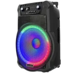 Преносима тонколона EK-1819, 18" високоговорител, Led осветена, Два микрофона, Презаредима батерия