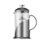 Френска преса за кафе и чай EK-800 FPS, 800 ml, Топлоустойчиво стъкло, Филтър от неръждаема стомана