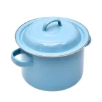 ТЕНДЖЕРА ЕК-2416 Е – емайлирана, 7,2 Литра, Син цвят, Дебелина: 0,7 мм, Ø24х16 cм, Индукционно дъно