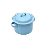 ТЕНДЖЕРА ЕК-1813 Е – емайлирана, 3.3 Литра, 0,7мм дебелина, Светло синьо, Индукционно дъно, Ø18х13 cм