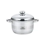 Тенджера инокс ЕК-1811 SS, Метален капак, Индукционно дъно, Размери 18 см х 11.5 см, полезен обем 2,8 л., 7 слойно капсуловано дъно