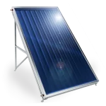 Слънчев колектор плосък, с алуминиев оребрен абсорбер, 2 кв. м