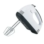 Миксер Rosberg R51110G, 200W, 7 скорости, Хромирани бъркалки, Бял/черен