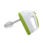 Миксер Rosberg R51110G, 200W, 7 скорости, Хромирани бъркалки, Бял/зелен