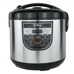 Мултикукър Rosberg R51985E5, 780W, 5литра, 10 програми, Ръчен режим, Таймер, Инокс/Черен