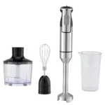 Пасатор, чопър и миксер 3в1 Oliver Voltz OV51112JSC, 1500W, Корпус и приставка от инокс, 2 скорости, Сребрист