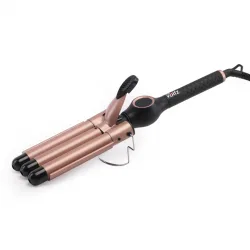 Ретро преса Oliver Voltz OV51102D, 60W, Керамика и турмалин, 140-200C, LED дисплей, Черен/розовозлатист