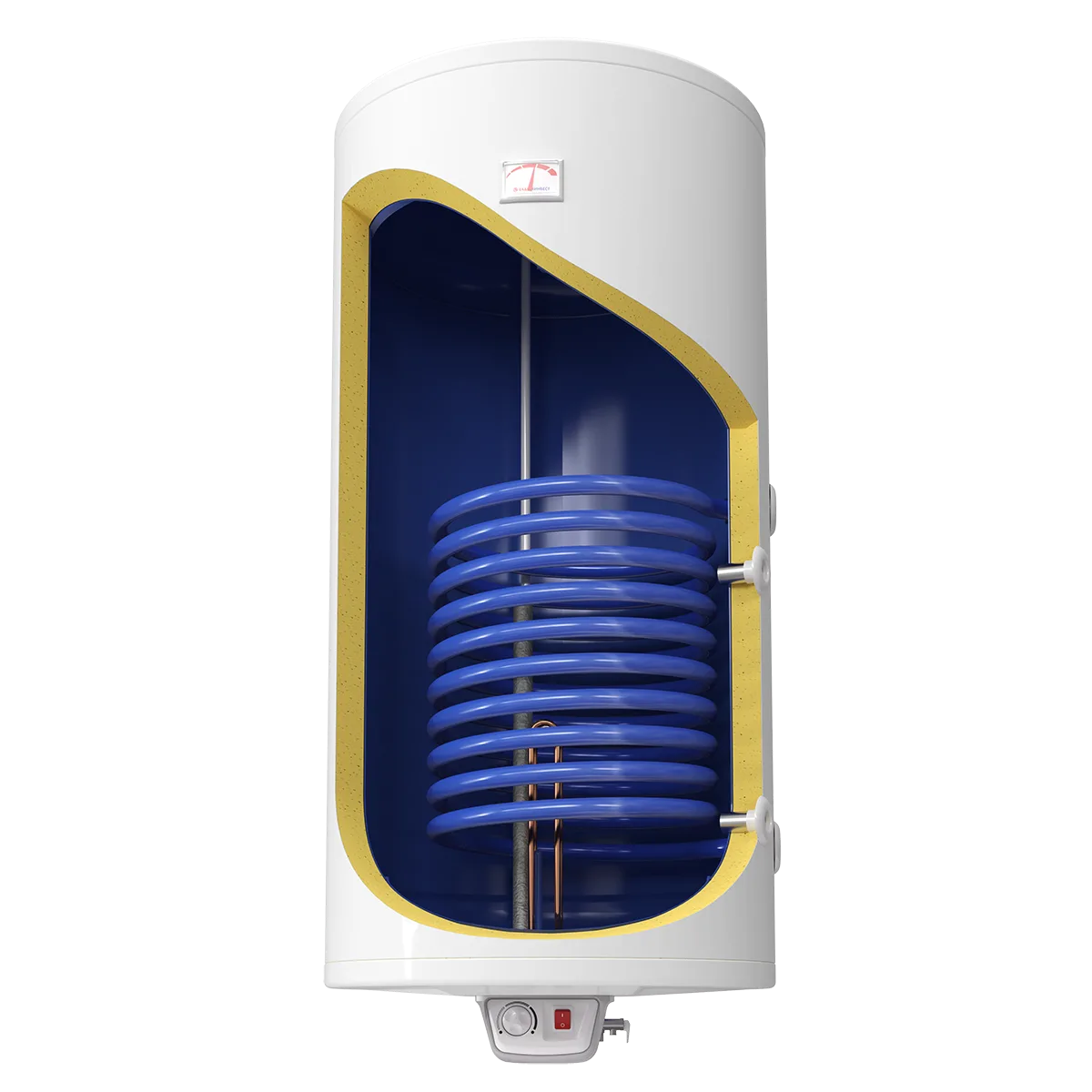 Вертикален бойлер 200 литра ЕЛДОМ с 1 серпентина