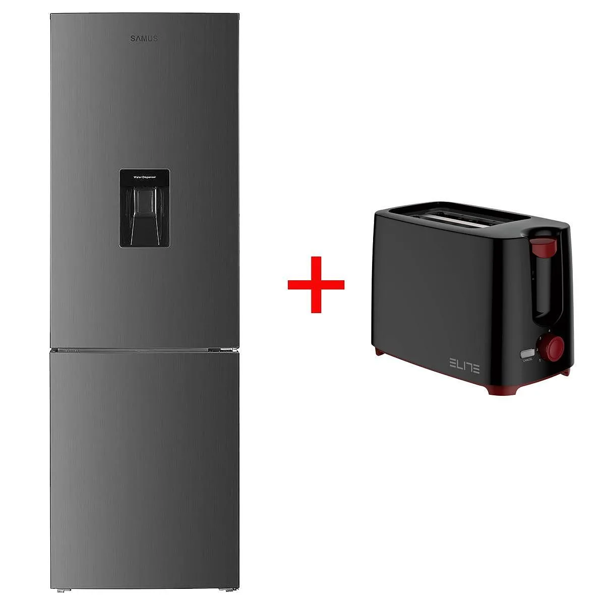 Хладилник с фризер Samus SCX396ED + ТОСТЕР ELITE TTR-1197