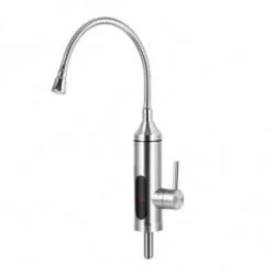 Нагревател за вода Voltz V57100EW, 3300W, Гъвкав чучур, До 60C, Монтаж на плот, Инокс