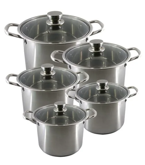 КОМПЛЕК ТЕНДЖЕРИ ИНОКС ВИСОКИ  СТЪКЛО 8 -17 Л.