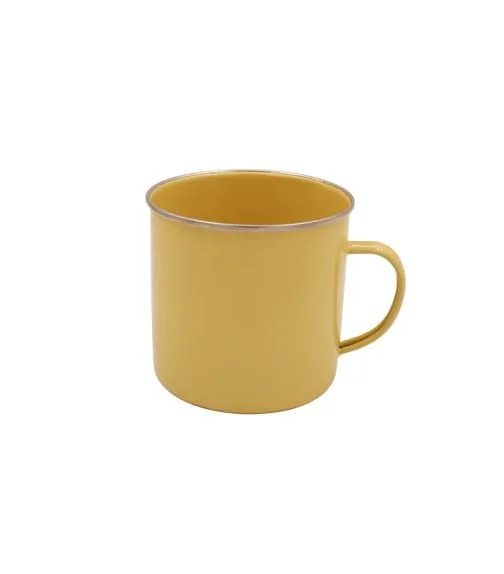 Емайлирано канче жълто 12 EMN, 1,1 л.,  Висококачествена стомана с емайлирано покритие