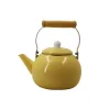 Емайлиран чайник жълт 2500 N - 2.5 литра, ергономична дръжка, съвместим с всички котлони
