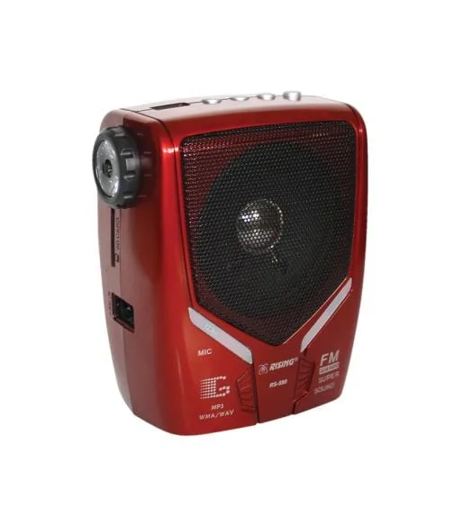 Радиоприемник RS-590,MP3 Плеър, LED фенер, USB вход, SD слот, Каишка, Щипка за колан, Вход за микрофон