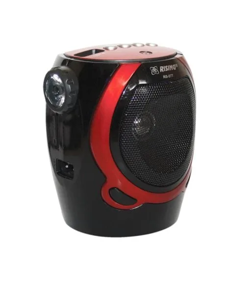 Радиоприемник RS-577, MP3 Плеър, LED фенер, USB вход, SD слот, Каишка, Щипка за колан, Вход за микрофон