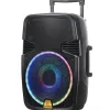Преносима тонколона EK-1515 15", 2 безжични микрофона, Bluetooth, Караоке, 300W, Батерия 3600 mAh