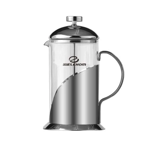 Френска преса за кафе и чай EK-800 FPS, 800 ml, Топлоустойчиво стъкло, Филтър от неръждаема стомана