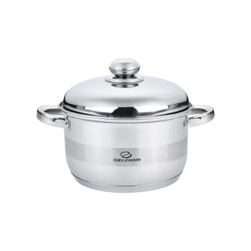 Тенджера инокс ЕК-1811 SS, Метален капак, Индукционно дъно, Размери 18 см х 11.5 см, полезен обем 2,8 л., 7 слойно капсуловано дъно